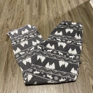 Cozy Gray and White Pajama Pants